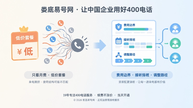 400电话套餐费用边界对比示意图